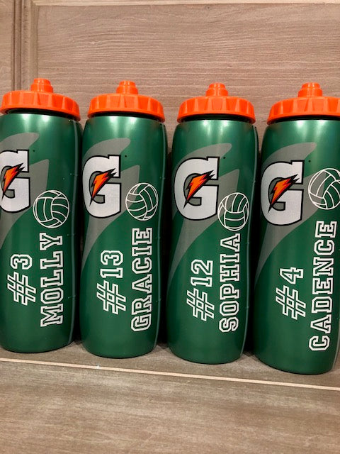 PERSONALIZED 20oz. Gatorade Sports Bottle Personalized Sports Water Bottle, Squeeze  Water Bottle, Green and Orange, Team Gift FREE SHIP 